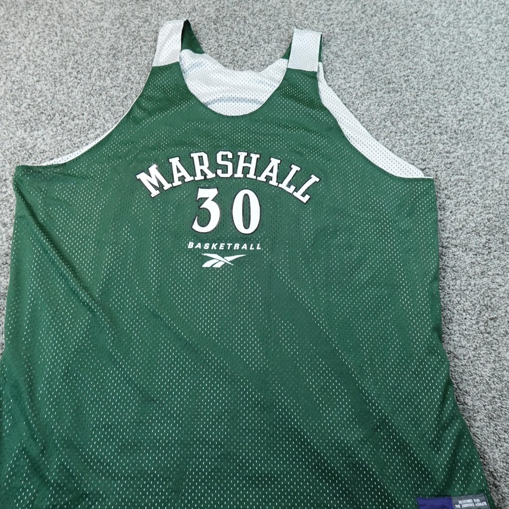 VTG Marshall Thundering Herd Jersey‎ Mens 3XL Green Reebok NCAA Basketball USA